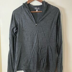 Ibex Heather Gray Half-Zip Hoodie